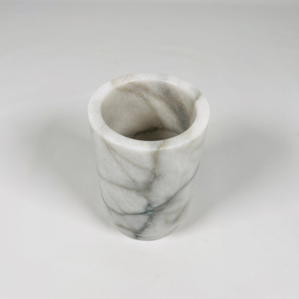 Grey Veined Marble Bottle Holder