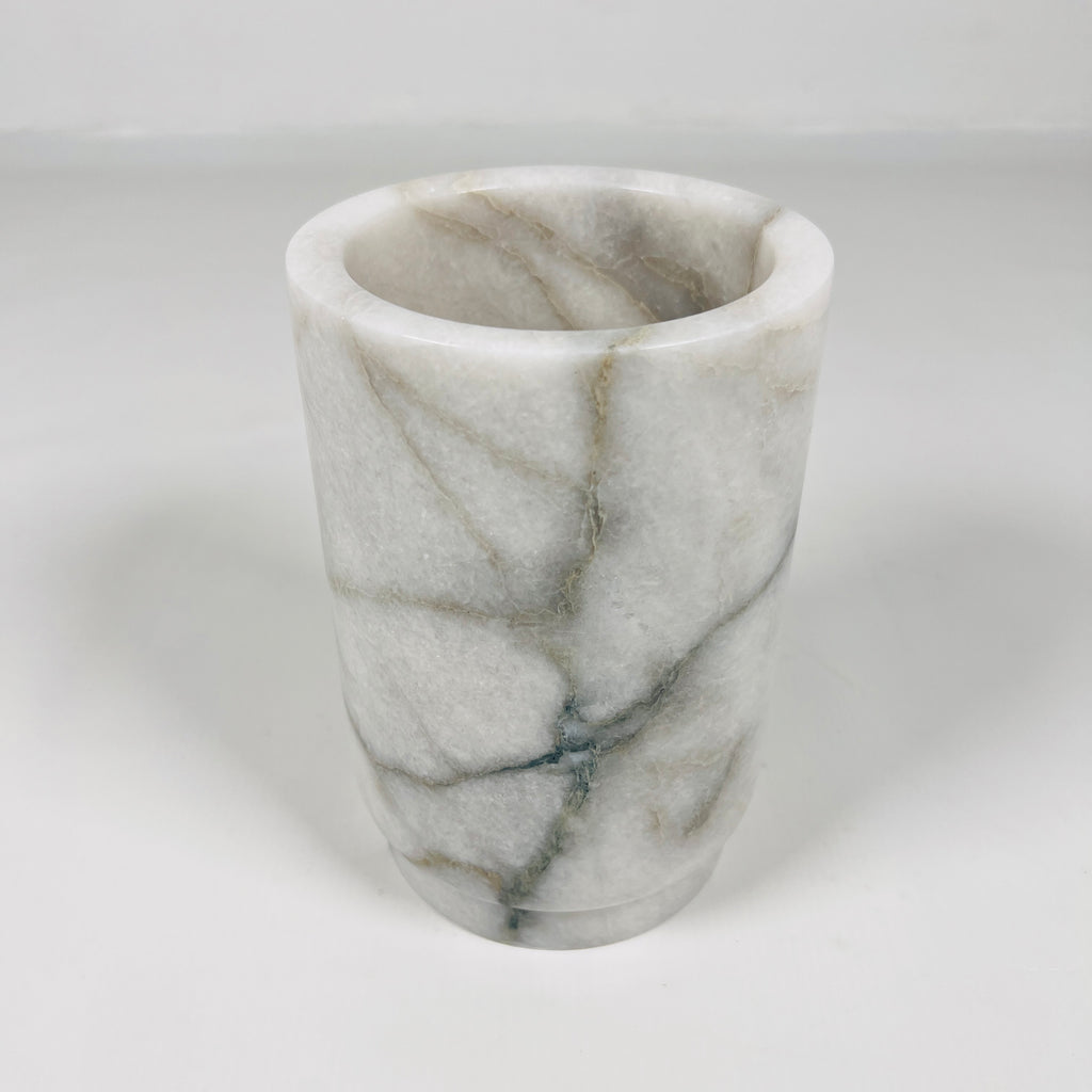 Grey Veined Marble Bottle Holder