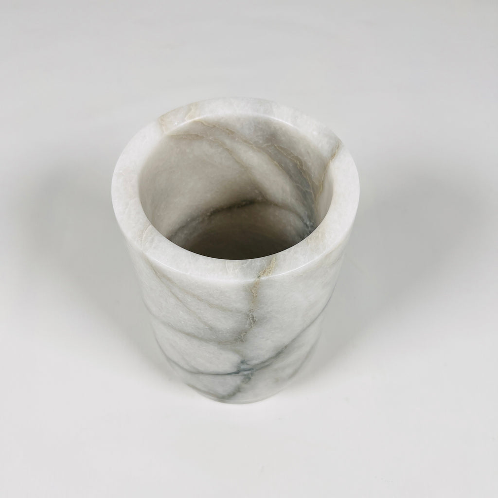 Grey Veined Marble Bottle Holder