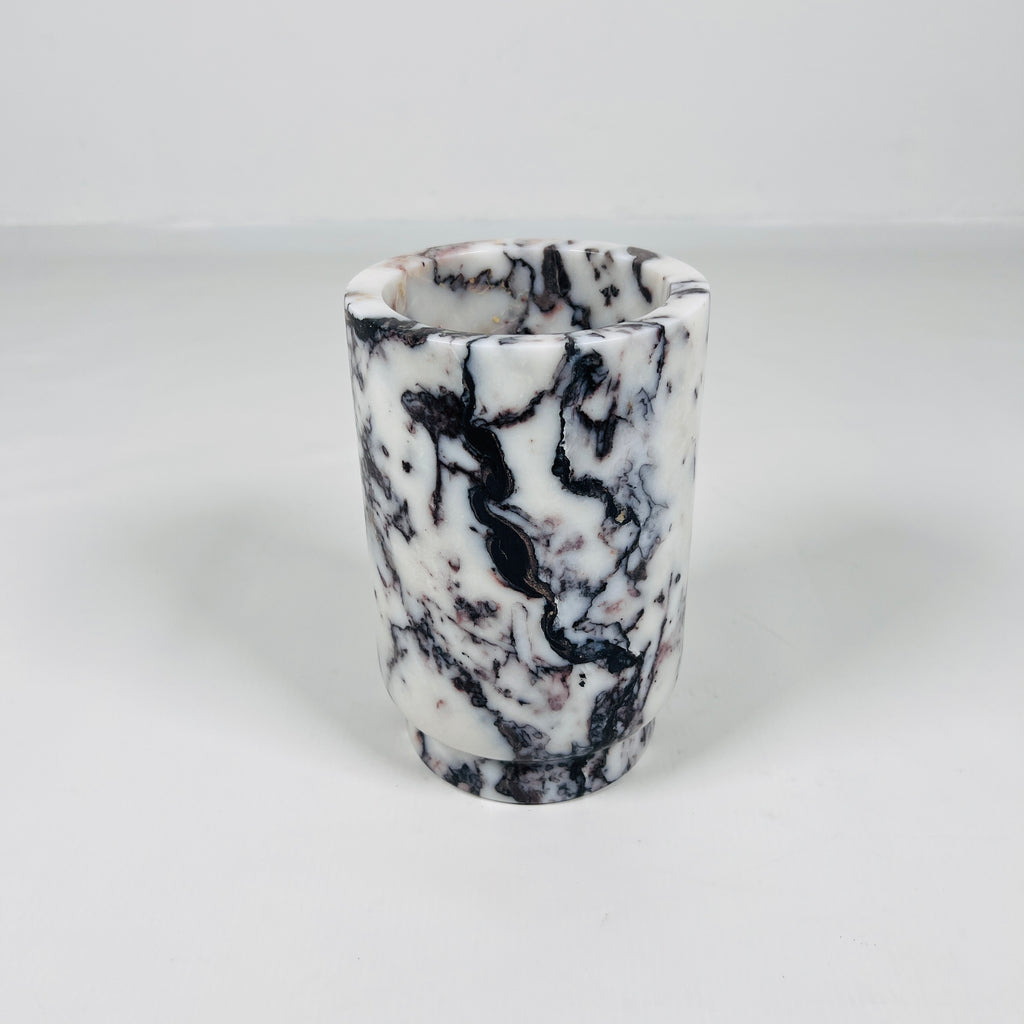 Black Veined Marble Bottle Holder