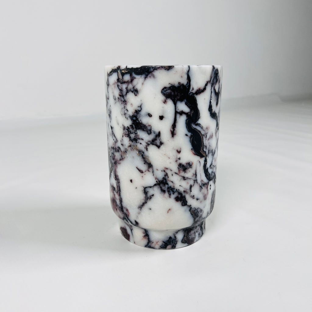 Black Veined Marble Bottle Holder