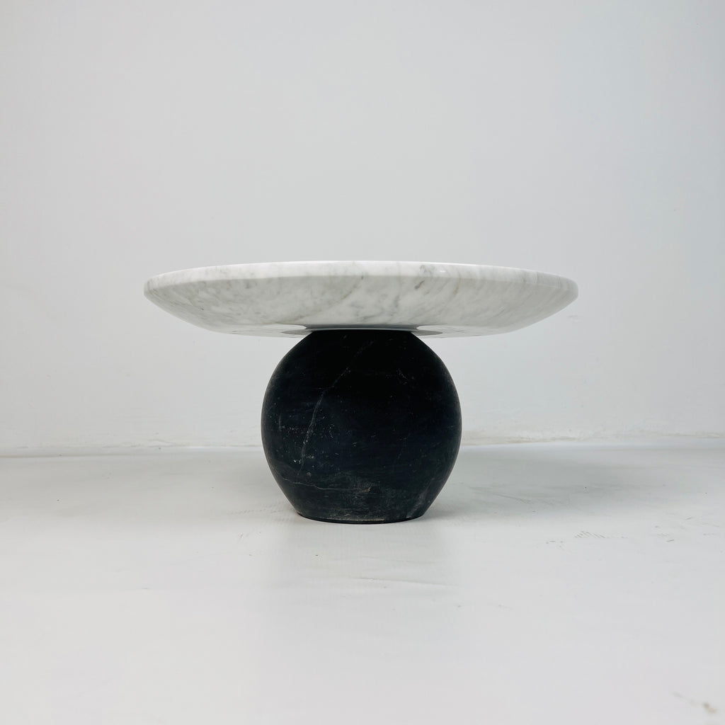 Light Grey Ball Bottom Marble Dessert Stand