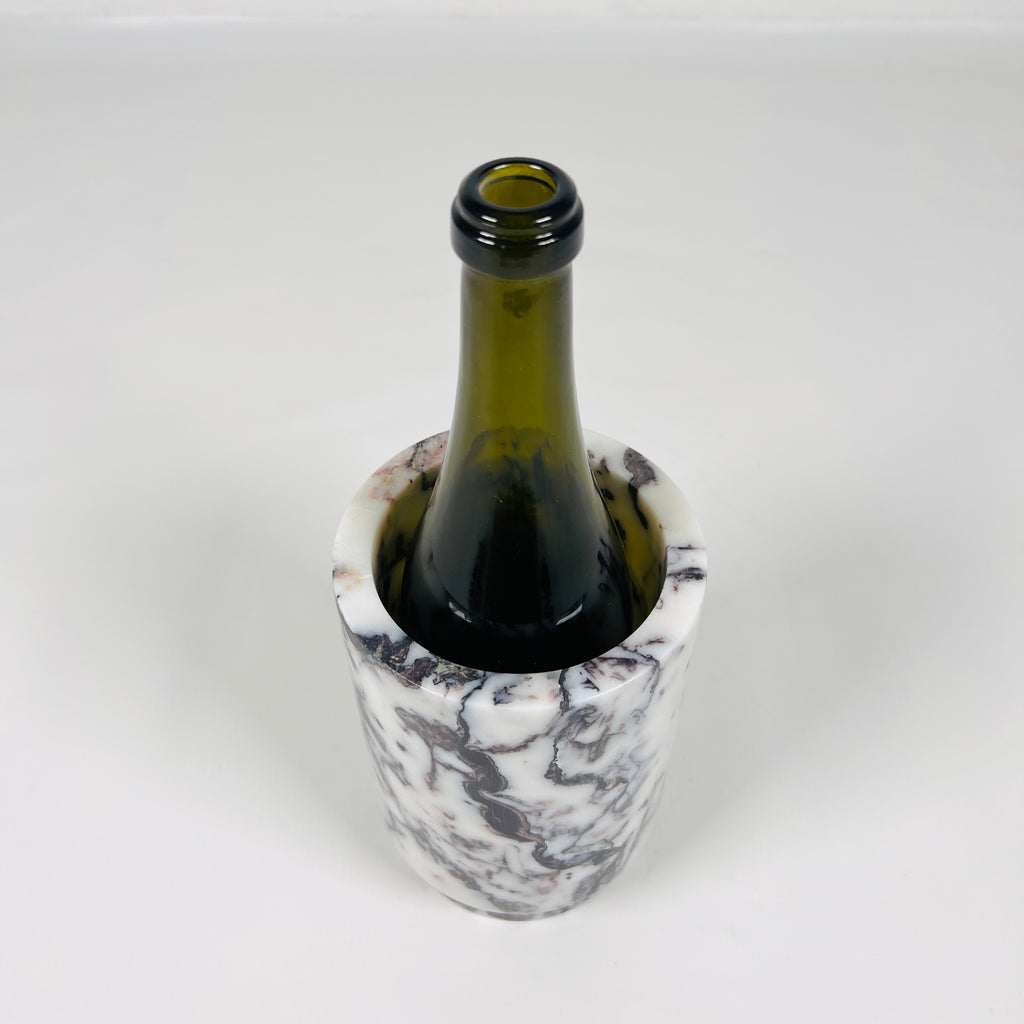 Black Veined Marble Bottle Holder