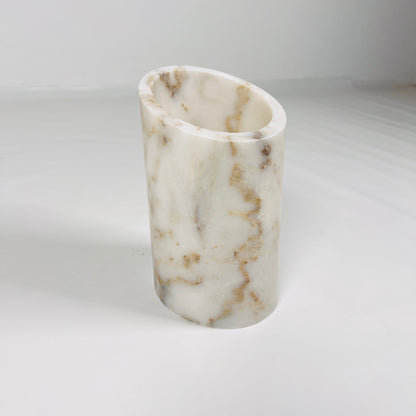 Sliced Marble Bottle Holder - Golden