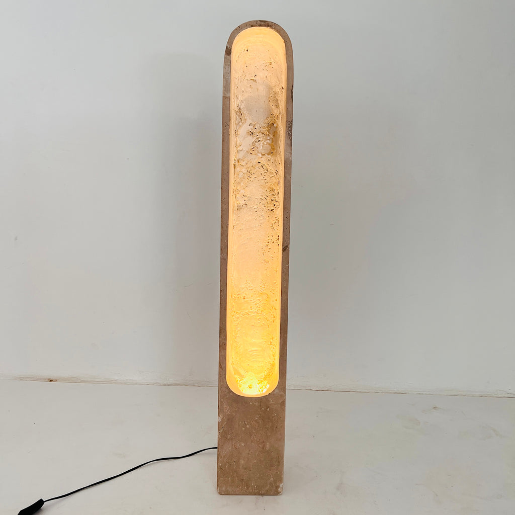 Travertine Tall Glow Floor Lamp