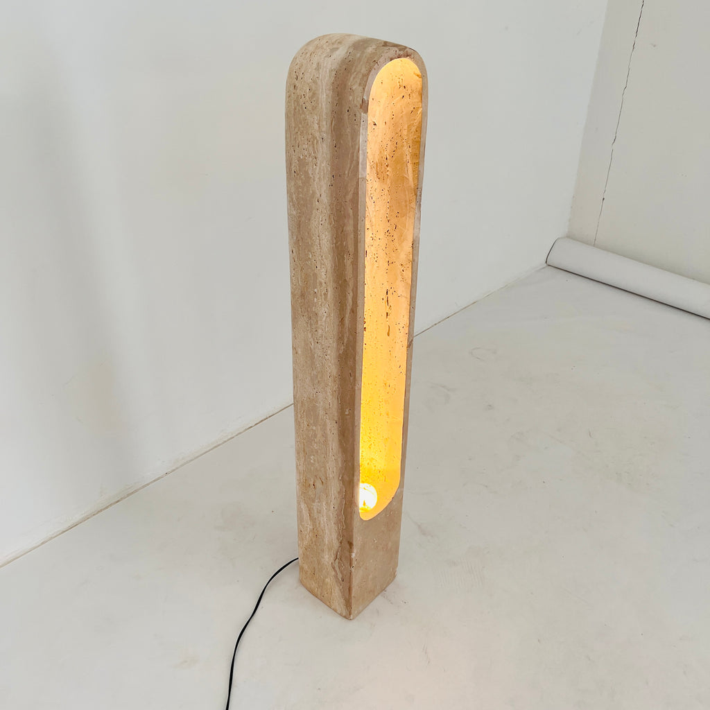 Travertine Tall Glow Floor Lamp