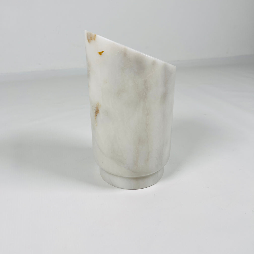 Off White Marble Bottle Holder