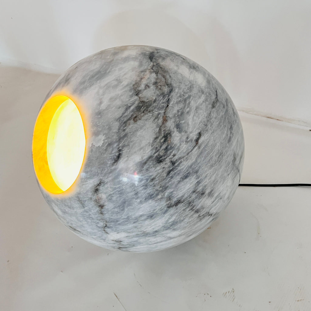 Spherical Grey Table Lamp