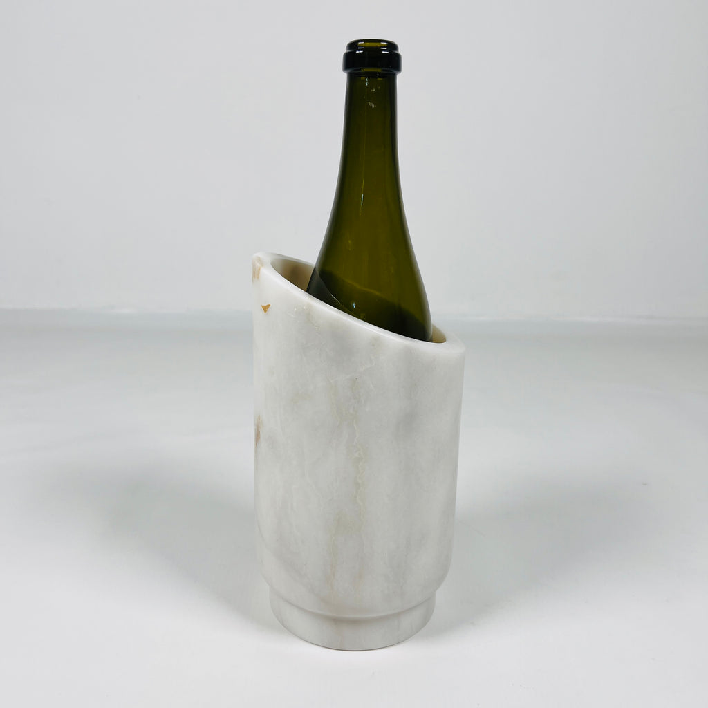 Off White Marble Bottle Holder