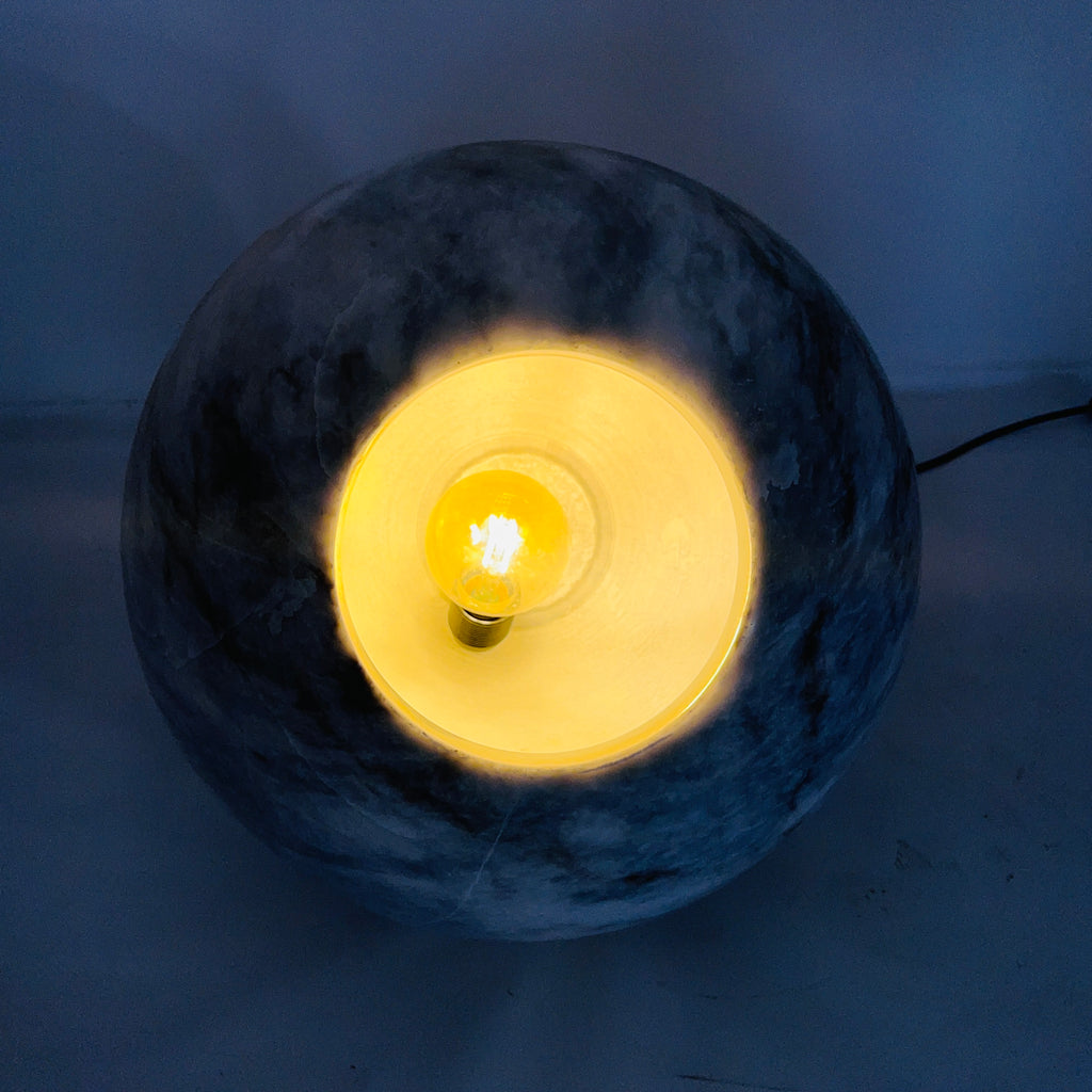 Spherical Grey Table Lamp