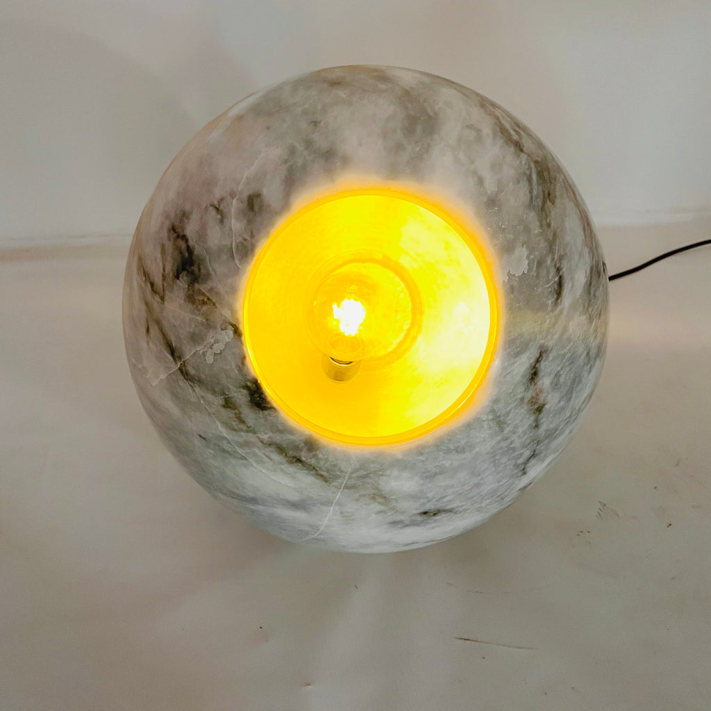 Spherical Grey Table Lamp