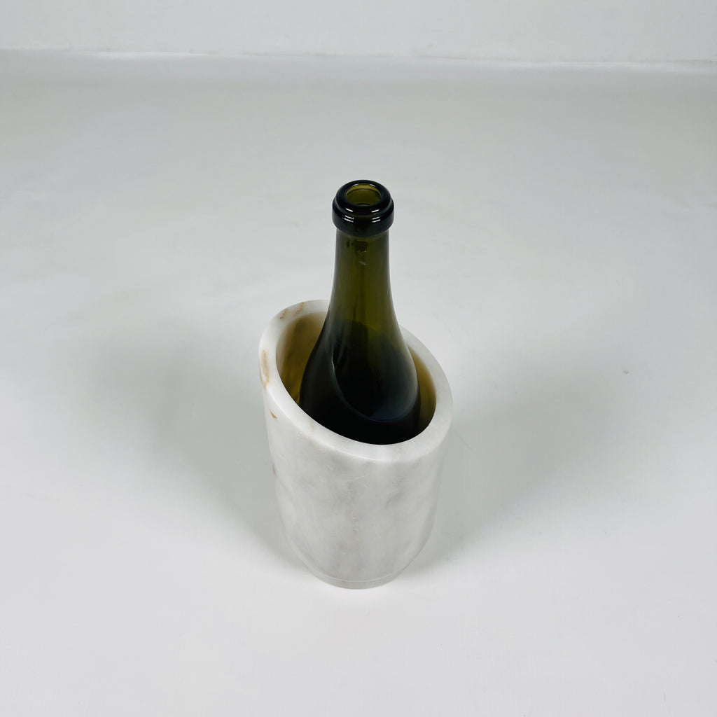 Off White Marble Bottle Holder