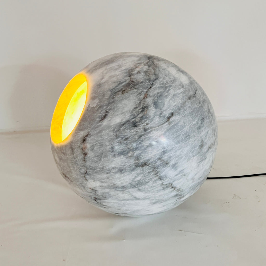 Spherical Grey Table Lamp