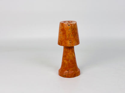 Frustum Capped Candle Stand  - Red Polish