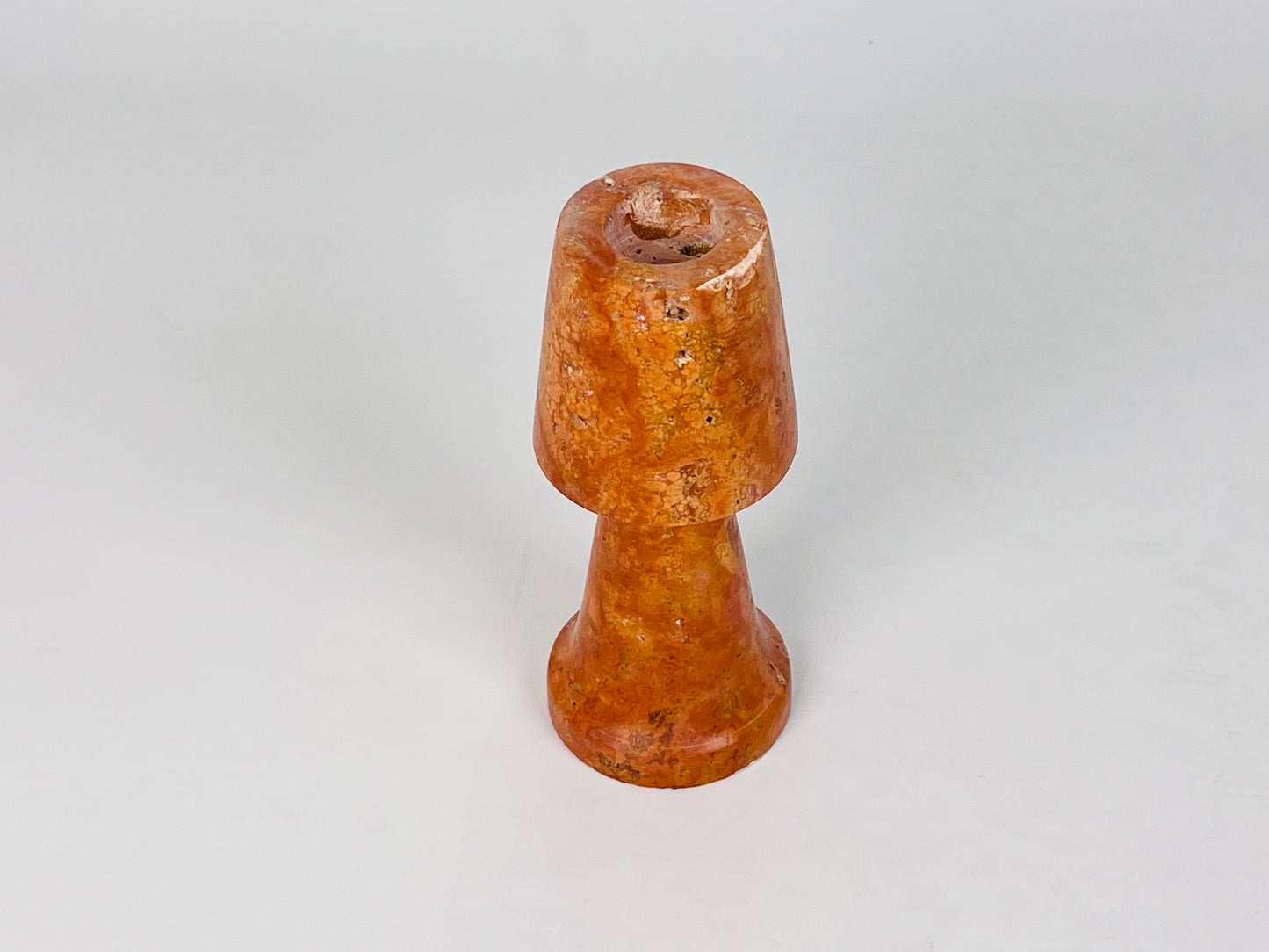 Frustum Capped Candle Stand  - Red Polish