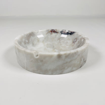 Lube Marble Ashtray - Red & White