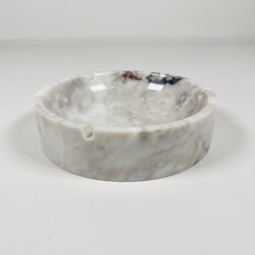 Red And White Marble Ashtray