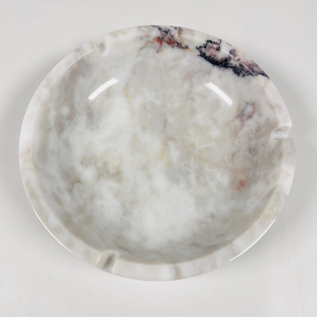 Red And White Marble Ashtray