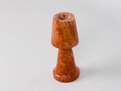 Frustum Capped Candle Stand  - Red Polish