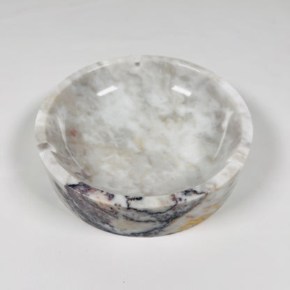 Lube Marble Ashtray - Red & White