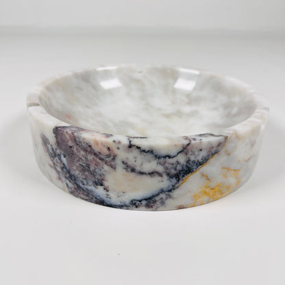 Lube Marble Ashtray - Red & White