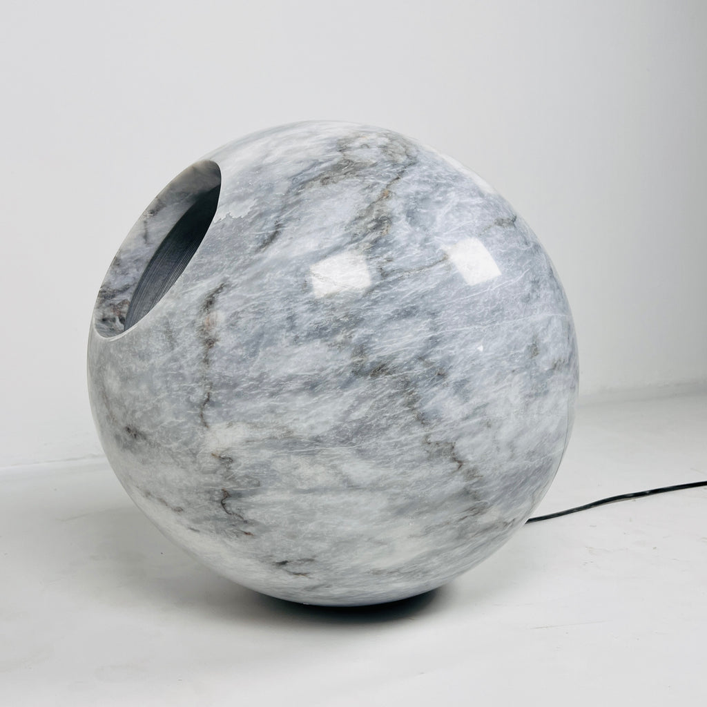 Spherical Grey Table Lamp