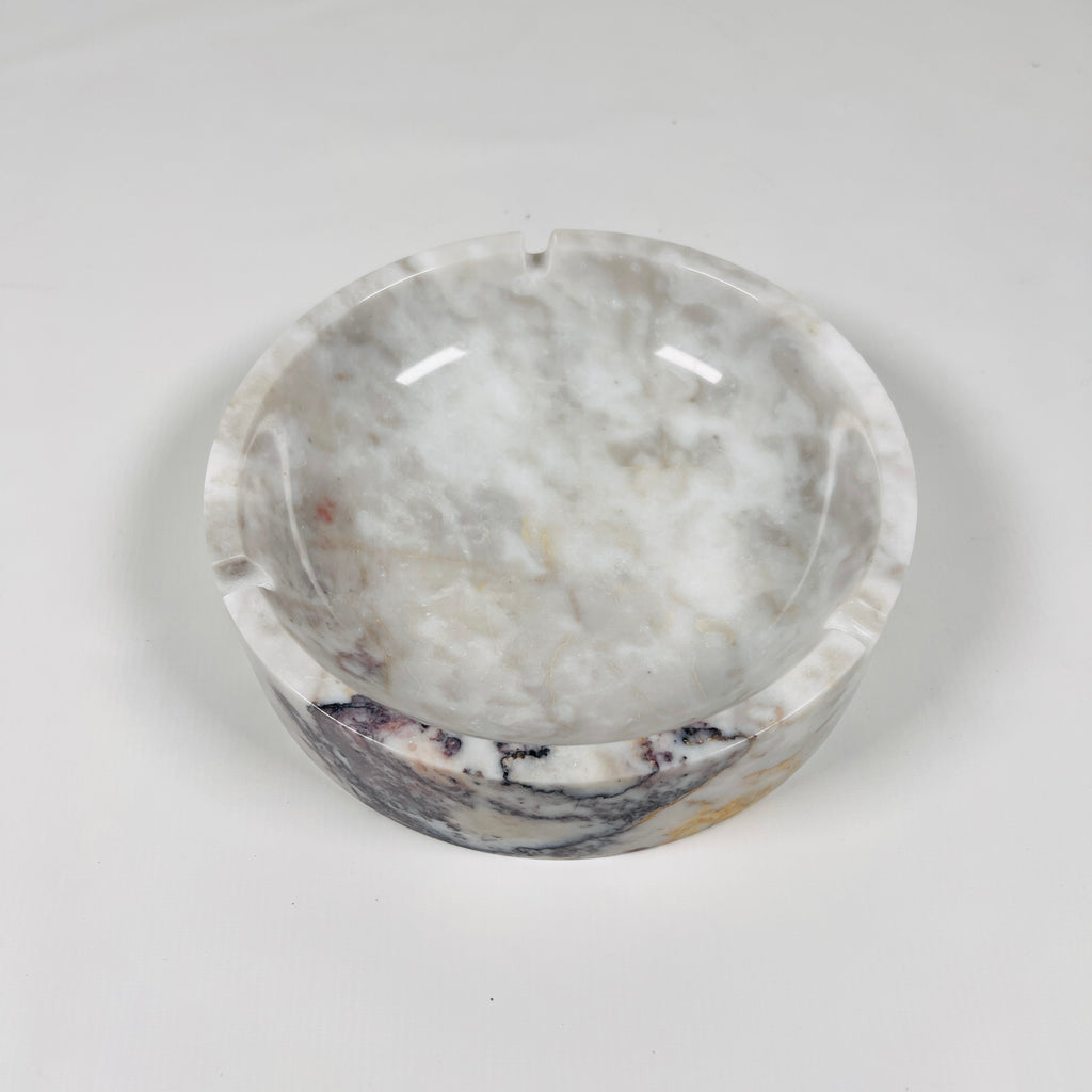 Red And White Marble Ashtray