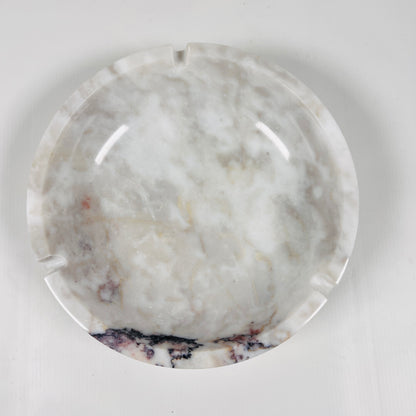 Lube Marble Ashtray - Red & White