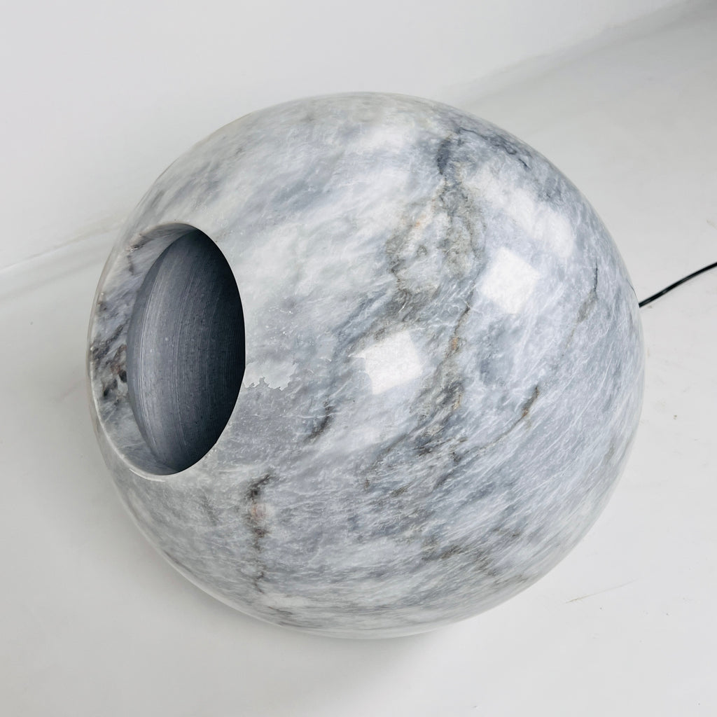 Spherical Grey Table Lamp