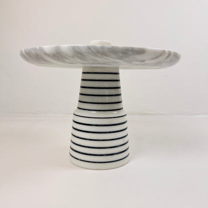 Marble Dessert Stand - Pinstriped