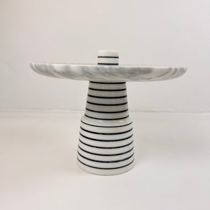 Marble Dessert Stand - Pinstriped