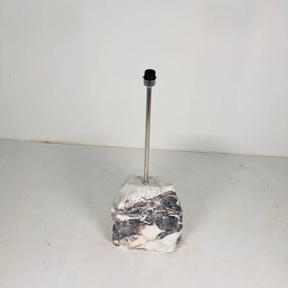 Tall Stone Floor Lamp - Red & White