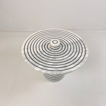 Marble Dessert Stand - Pinstriped