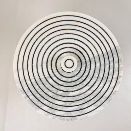 Marble Dessert Stand - Pinstriped