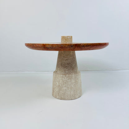 Designer Dessert Stand - Travertine