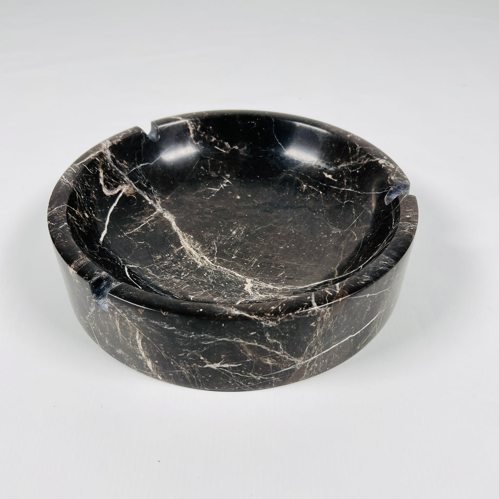 Black With Veins Marble Ashtray