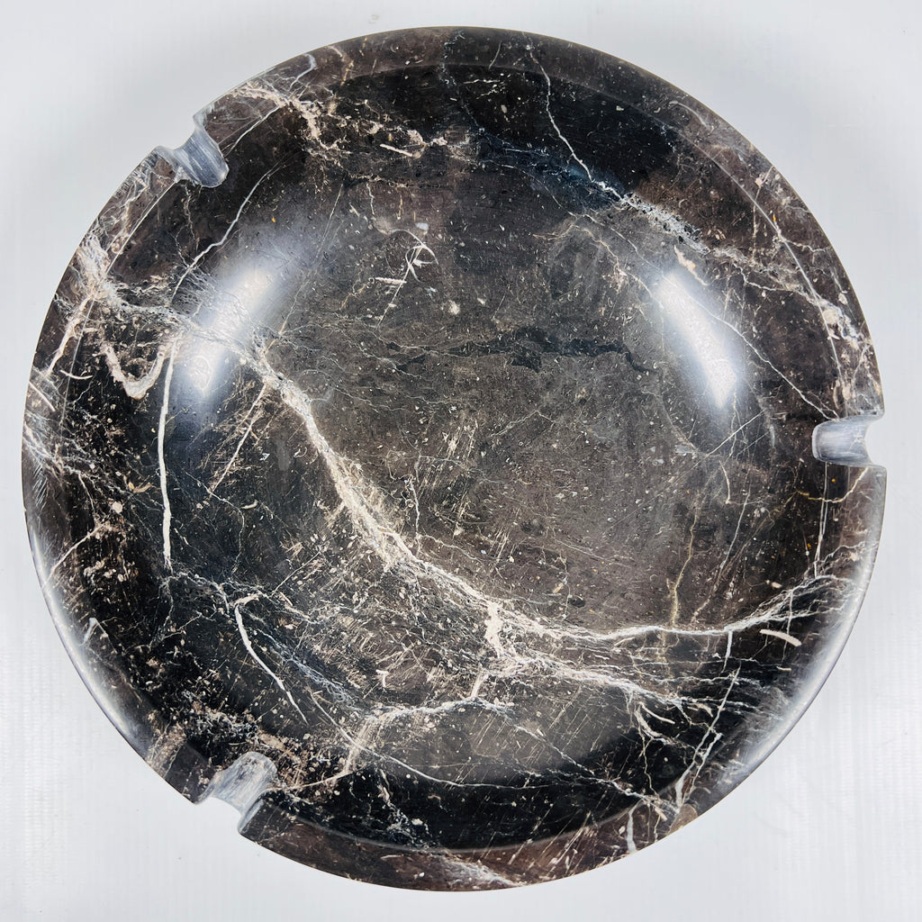 Black With Veins Marble Ashtray