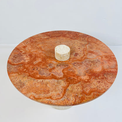 Designer Dessert Stand - Travertine