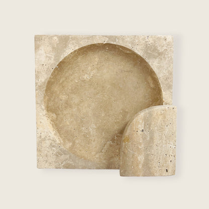 Eclipse Table Lamp - Travertine