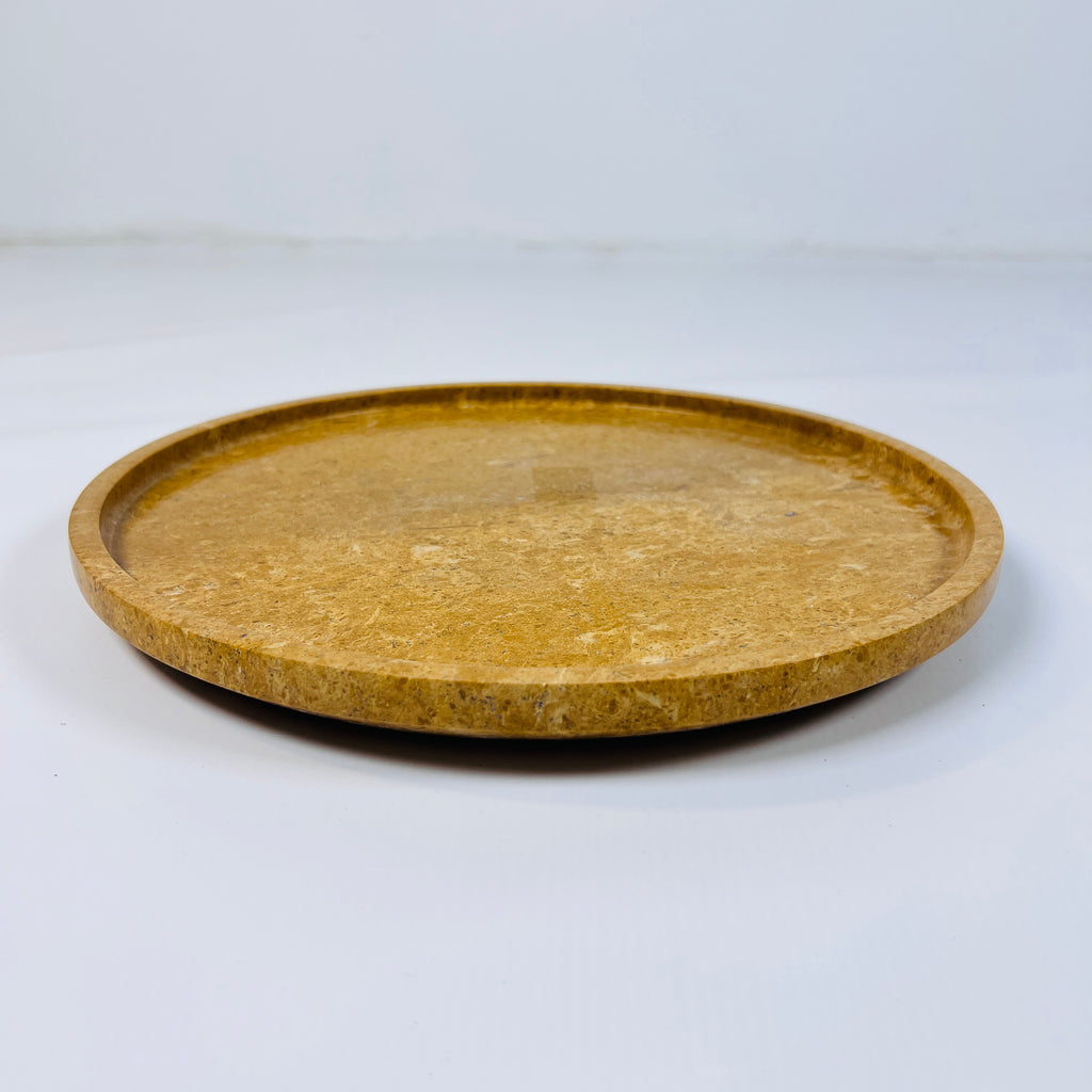 Sunny Yellow Travertine Plate