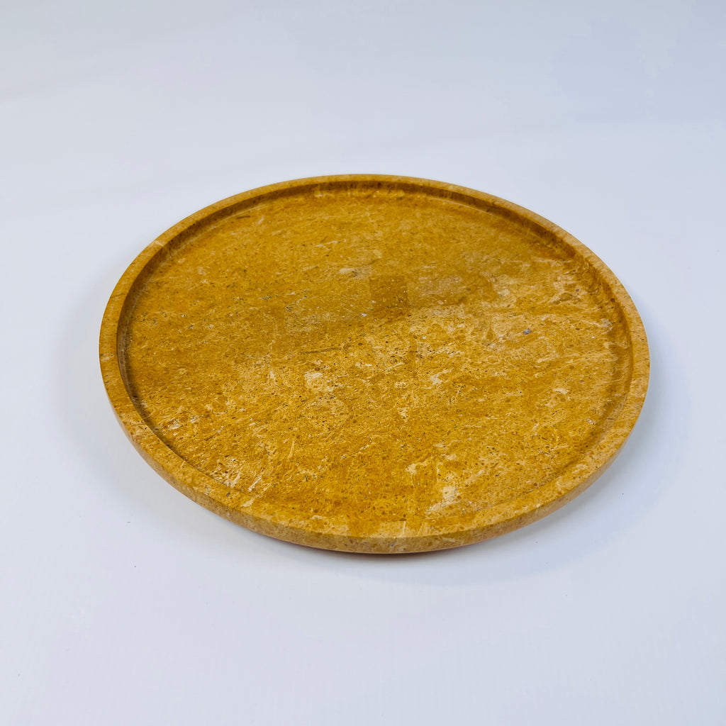 Sunny Yellow Travertine Plate