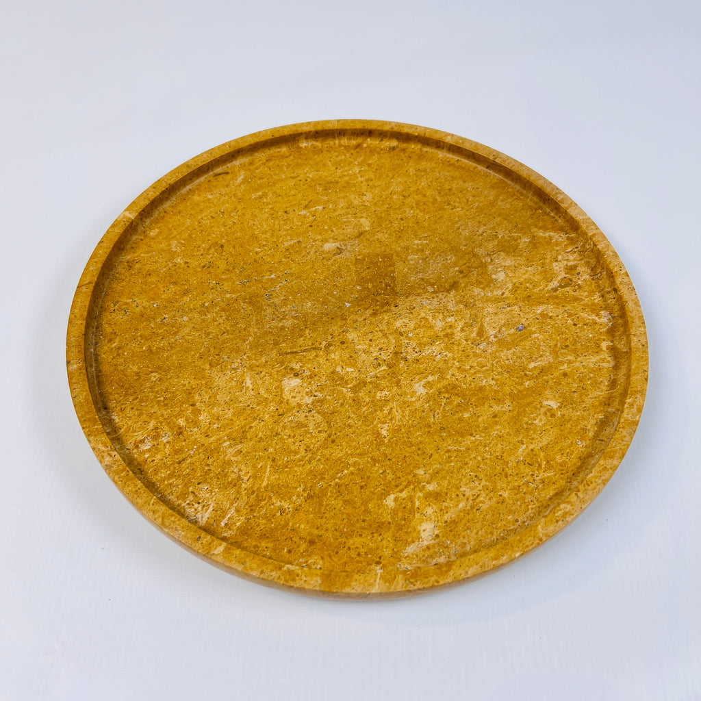 Sunny Yellow Travertine Plate