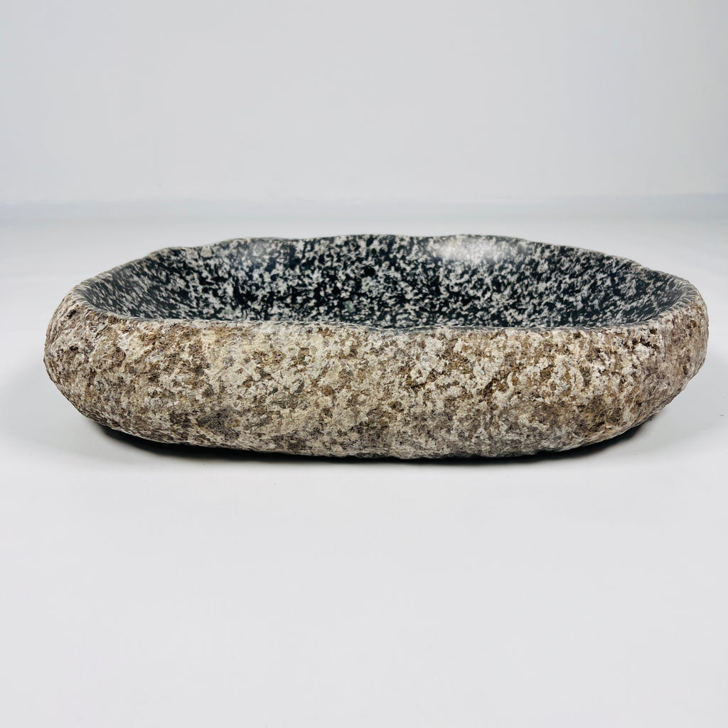 Black And Brown Riverstone Bowl