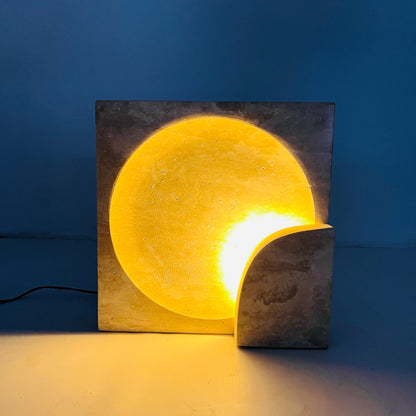Eclipse Table Lamp - Travertine