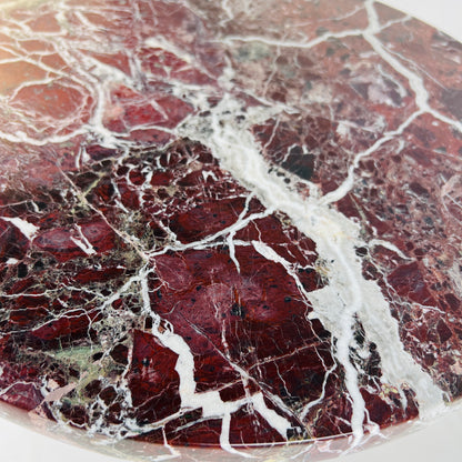 Marble Burgundy Webbed Side Table
