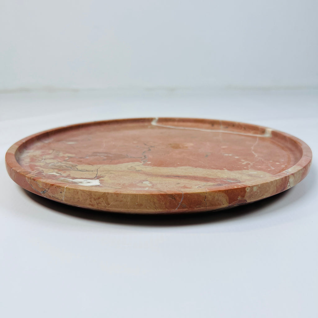 Red Travertine Plate