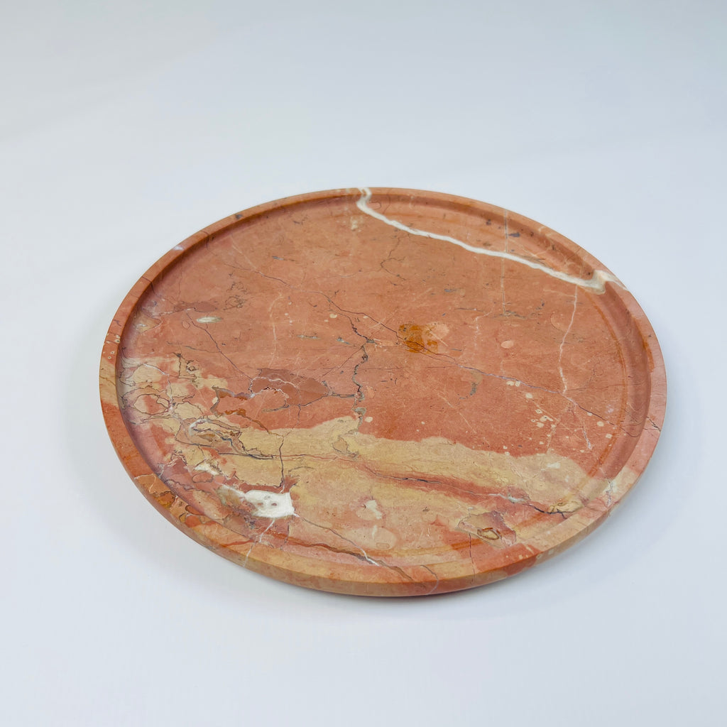 Red Travertine Plate