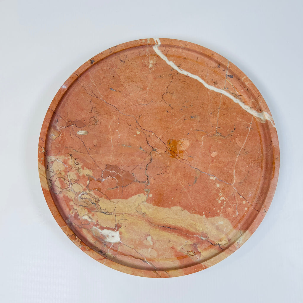 Red Travertine Plate