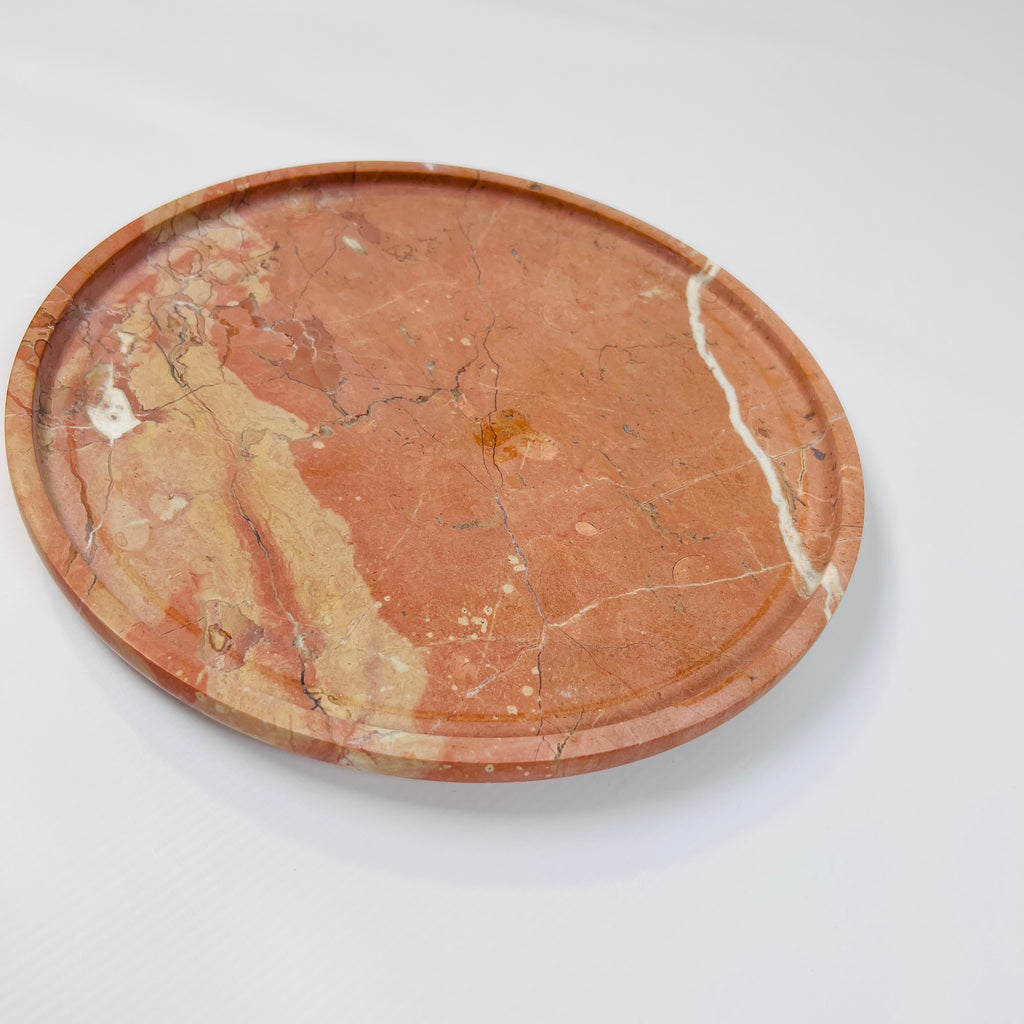 Red Travertine Plate