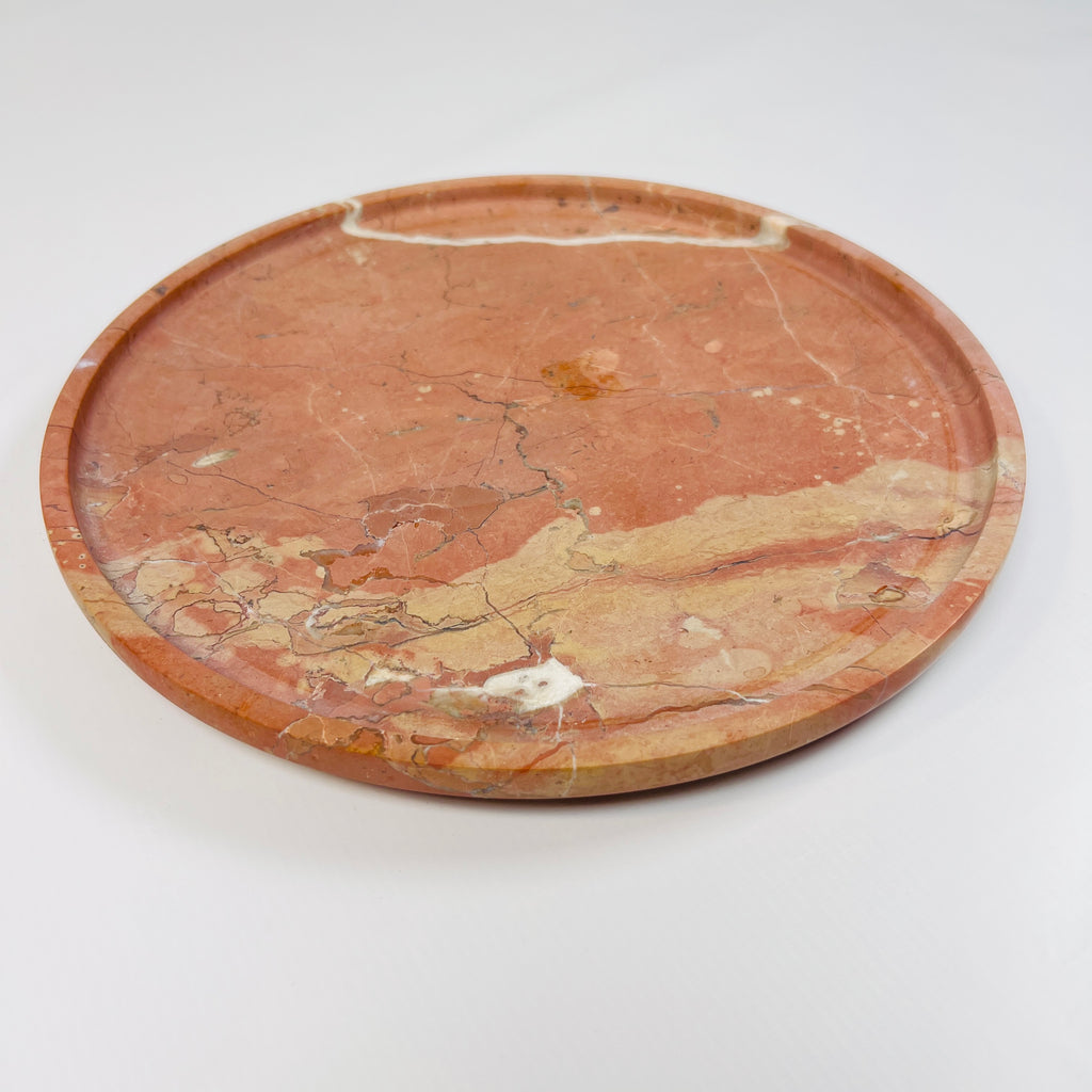 Red Travertine Plate
